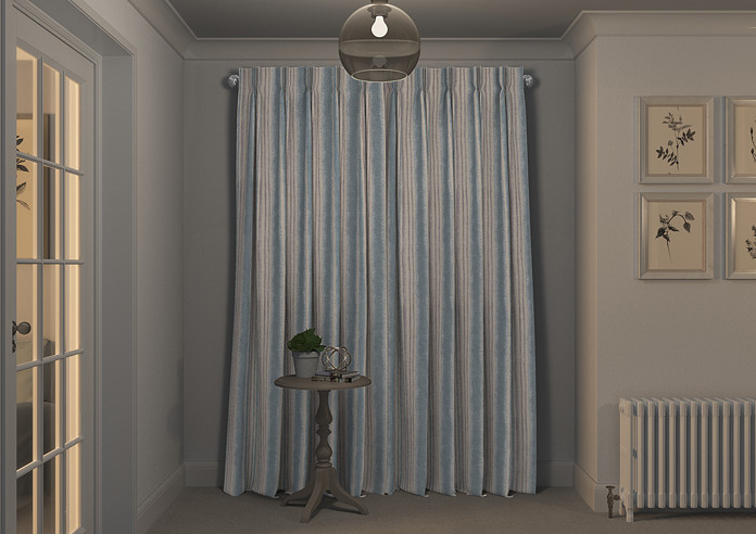 Guarda Stripe, Cornflower - Made to Measure Curtains - Image 7